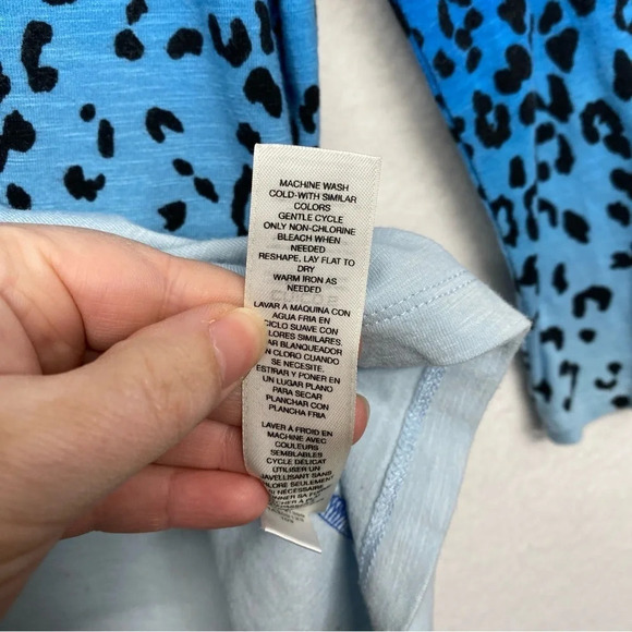 Zenergy Chico’s Blue Blouse 1 / S Printed - Picture 4 of 6